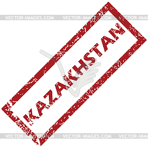 New Kazakhstan rubber stamp - color vector clipart