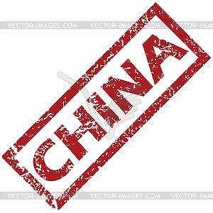 New China rubber stamp - vector image