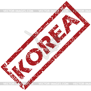 New Korea rubber stamp - vector image