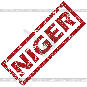 New Niger rubber stamp - color vector clipart