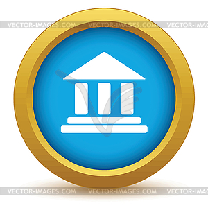 Gold bank icon - vector clipart