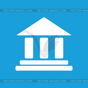 Bank white icon - vector clip art