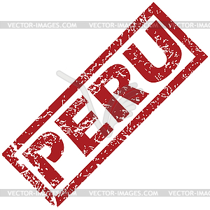 New Peru rubber stamp - vector image