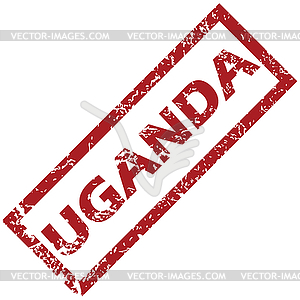 New Uganda rubber stamp - vector image