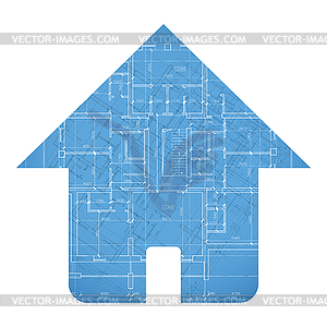 Architecture house plan - vector EPS clipart