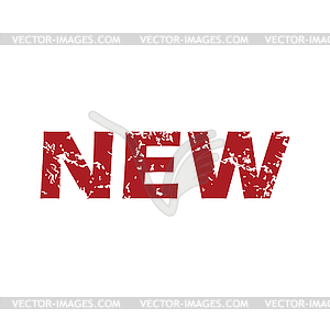 Red grunge new logo - stock vector clipart