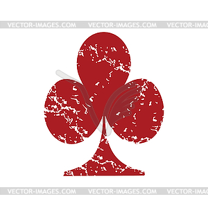 Red grunge card logo - vector clipart