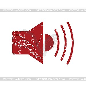 Red grunge add sound logo - vector EPS clipart