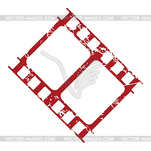 Red grunge film logo - vector clip art