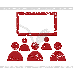 Red grunge theater logo - vector clipart