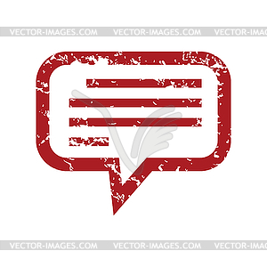 Красный гранж разговоры логотип - векторизованное изображение клипарта