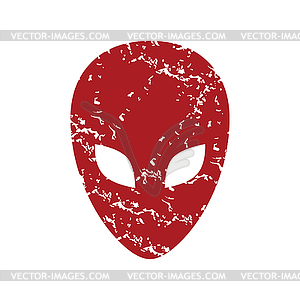 Red grunge extraterrestrial logo - vector EPS clipart
