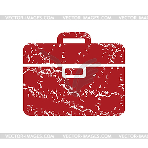 Red grunge bag logo - vector clipart