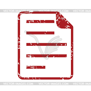 Red grunge page logo - vector clip art