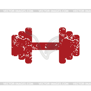 Red grunge weight logo - vector image