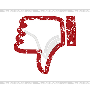 Red grunge unlike logo - vector clip art