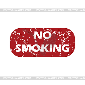 Red grunge no smoking logo - vector image