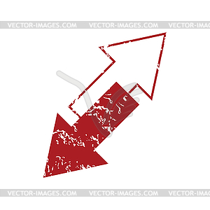 Red grunge reverse logo - vector clipart