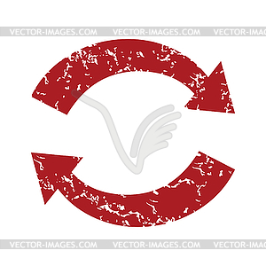 Red grunge reverse logo - vector clipart