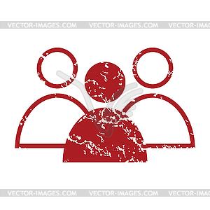 Red grunge leader logo - stock vector clipart