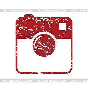 New red grunge camera logo - royalty-free vector image