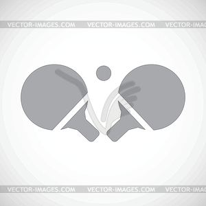 Table tennis black icon - vector clip art
