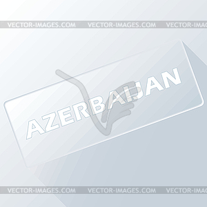 Azerbaijan unique button - vector clipart