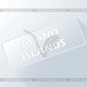 Aland islands unique button - vector clip art