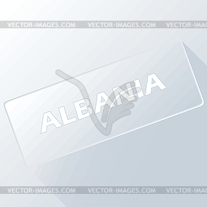 Уникальный кнопку Албания - векторный рисунок