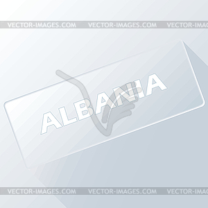 Albania unique button - vector clip art