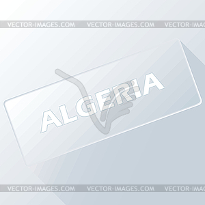 Algeria unique button - royalty-free vector clipart