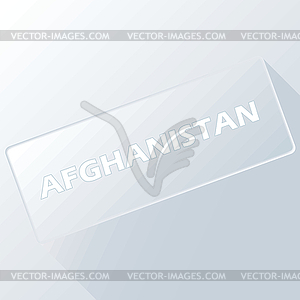 Afghanistan unique button - vector image