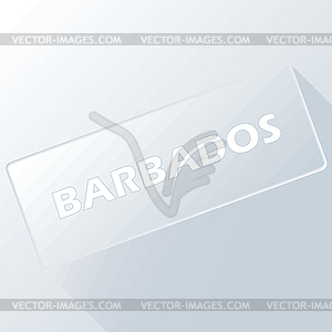 Barbados unique button - vector clip art