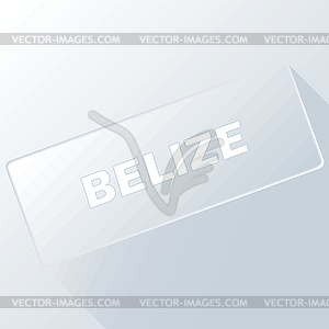 Belize unique button - vector clip art