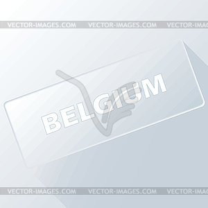 Belgium unique button - vector image