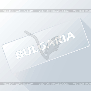 Bulgaria unique button - vector image