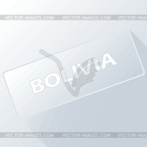 Bolivia unique button - vector clipart