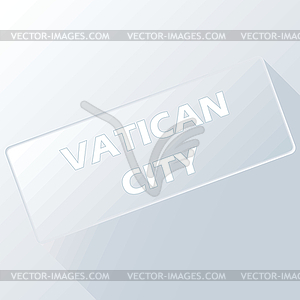 Vatican city unique button - vector clipart