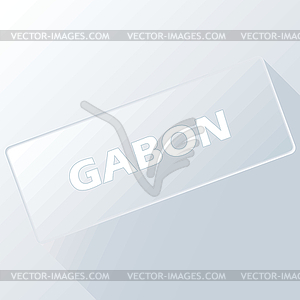 Gabon unique button - vector clip art