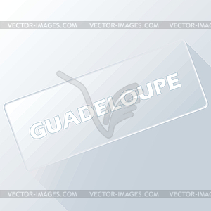 Guadeloupe unique button - vector clipart