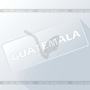 Guatemala unique button - vector clip art