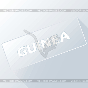 Уникальный кнопку Гвинея - векторный клипарт EPS