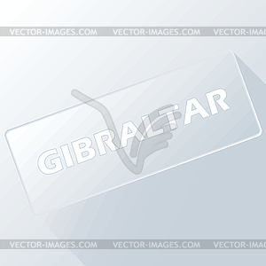 Gibraltar unique button - vector image