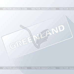 Гренландия уникальный кнопка - цветной векторный клипарт