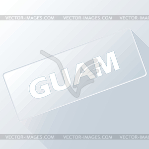 Guam unique button - vector clipart