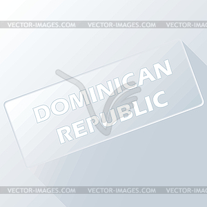 Dominican Republic unique button - vector clip art