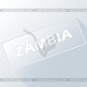 Zambia unique button - royalty-free vector clipart