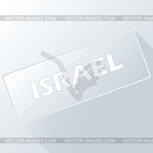 Israel unique button - vector image