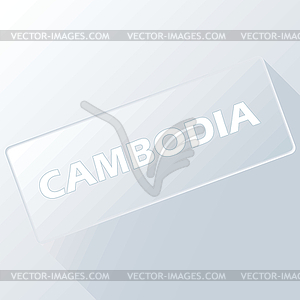 Уникальный кнопку Камбоджа - векторизованный клипарт