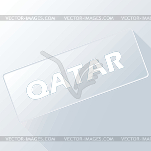 Qatar unique button - vector clip art